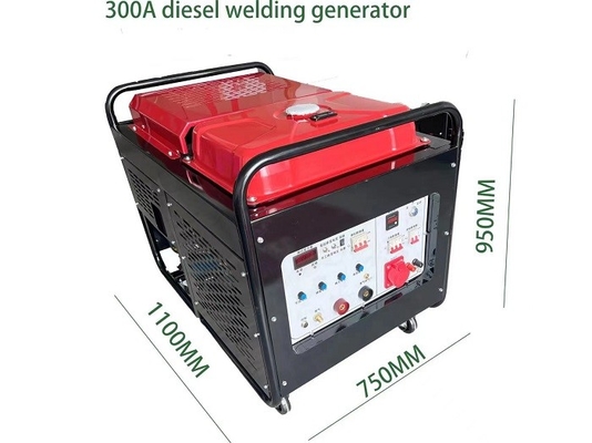 4回の打撃の空気は25Lディーゼル タンクが付いているディーゼル溶接の発電機300Aを冷却した
