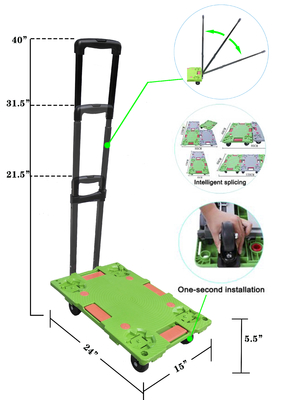 軽量の折り畳み式のプラットホームのトロリー 150kg カメはセリウム ISO9001 を折り畳みます