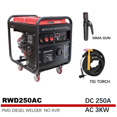 75V RWD250AC 250Aのアーク溶接の発電機531cc 3kwのガソリン発電機
