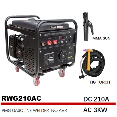 RWG210AC 210Aの電気アーク溶接の発電機のガソリン15HPエンジン