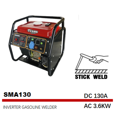 50HZ 130A携帯用ガソリン溶接工SMAWの棒の溶接機33kgの重量