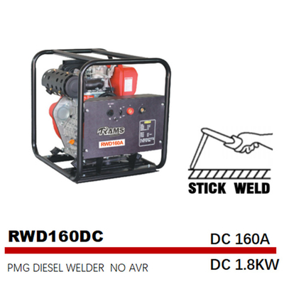 発電機DC 1.8kw PMGのディーゼル中間周波数を溶接する160A棒