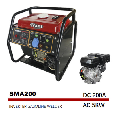 AC 5 kw 200Aの携帯用ガソリンエンジンの主導の溶接工420cc手の開始の発電機