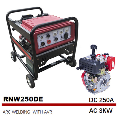 DC AC 3KW 250アーク溶接の発電機中間周波数12.5Lタンク溶接工