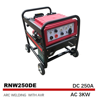 励起電気始動ディーゼル溶接発電機 192F 定格出力 AC 3kw